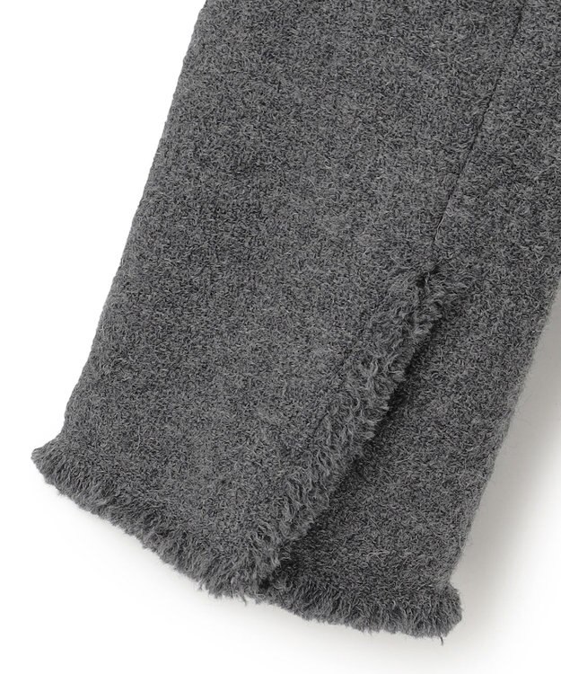 BEIGE， MILLAM / フェイクレザーパッチツイードジャケット Md Gray