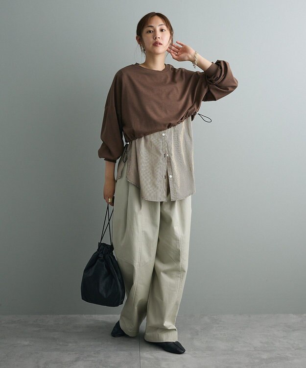 CRAFT STANDARD BOUTIQUE ポンチ＋布帛セットチュニック C