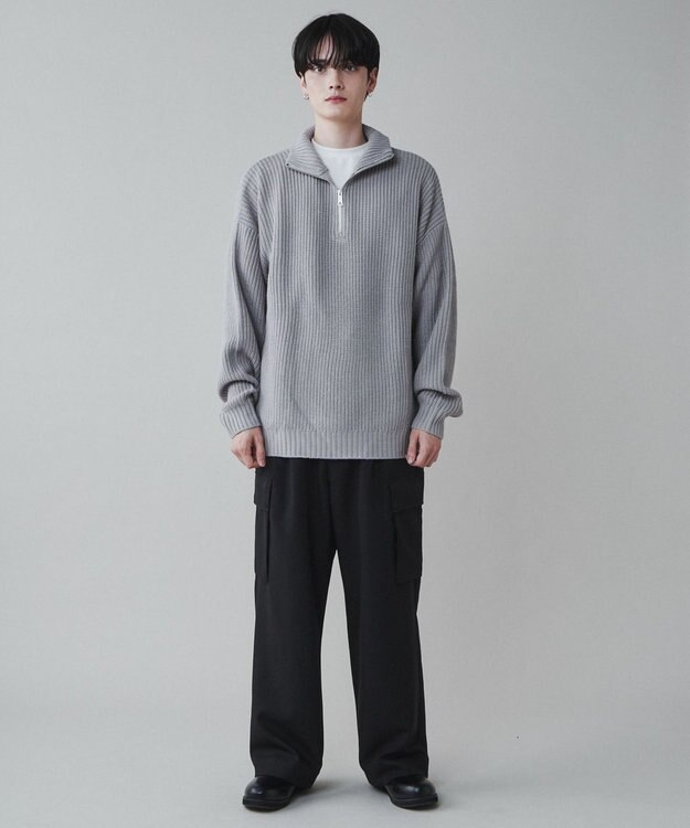 WEGO トロミ　ルーズカーゴスラックス ブラック