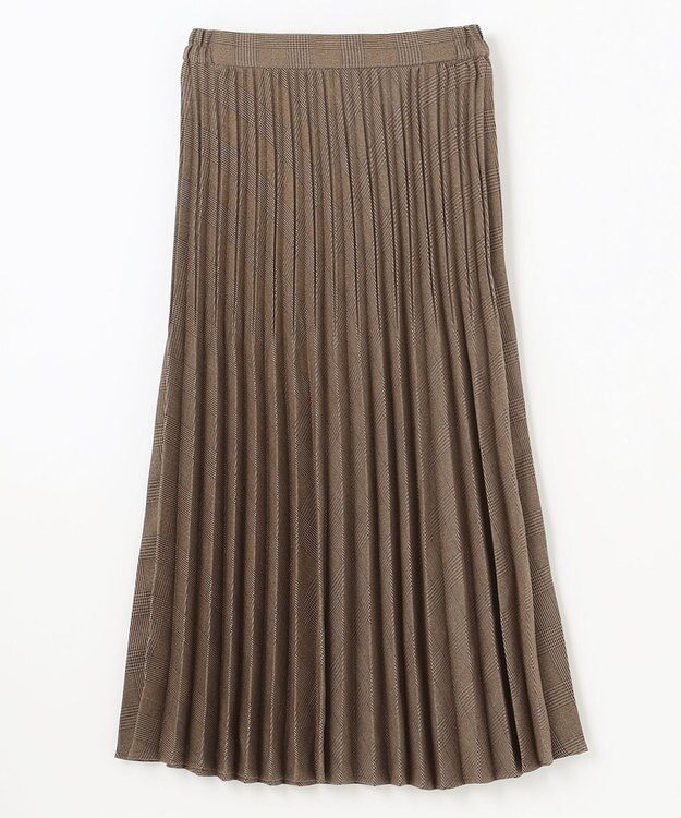 ANY 【10色展開/ウエストゴム】ウーリッシュフラノ プリーツスカート ベージュグレンチェック