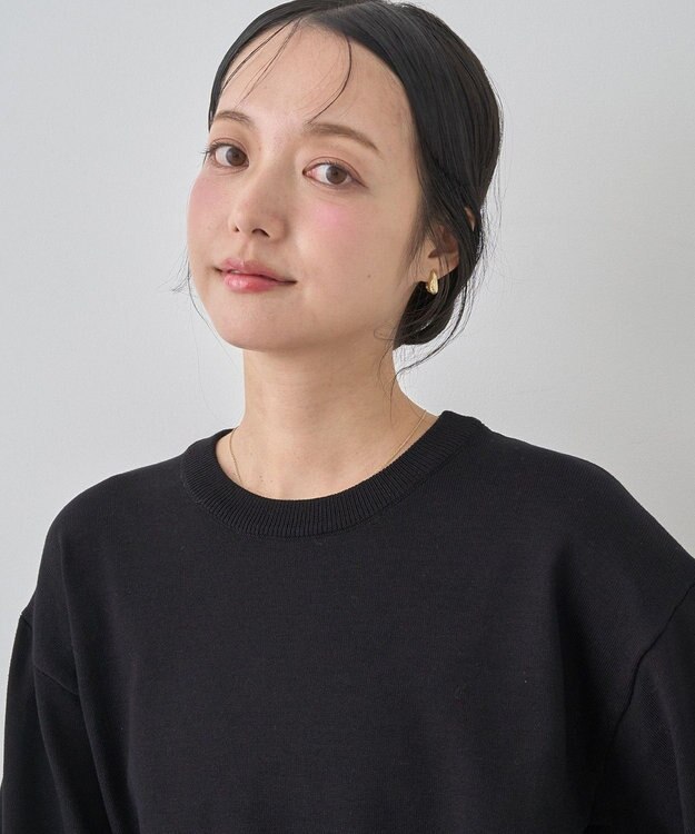 earth music&ecology チュールヘムニットプルオーバー Black