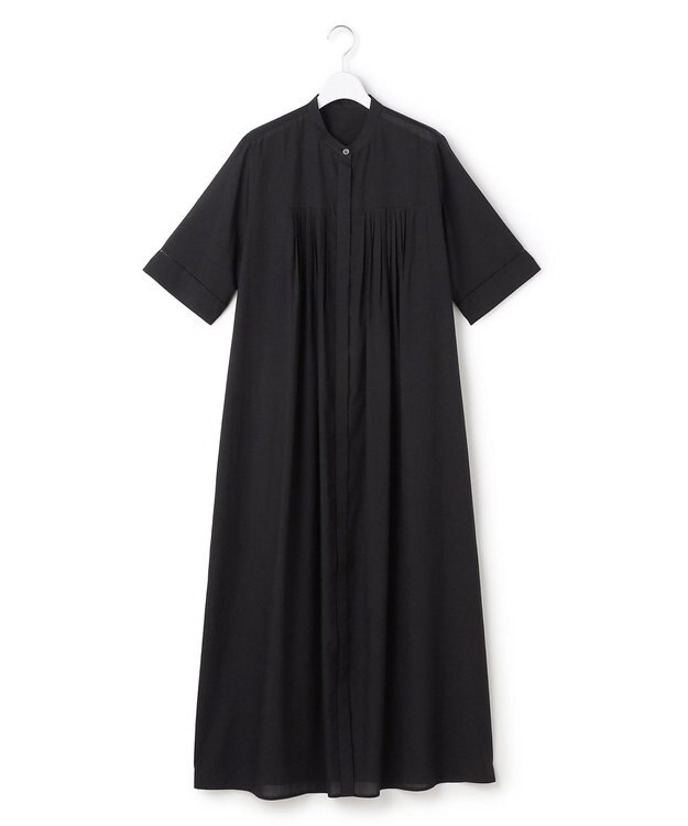 ICB 【先行予約】リネンスラブローン シャツワンピース ブラック