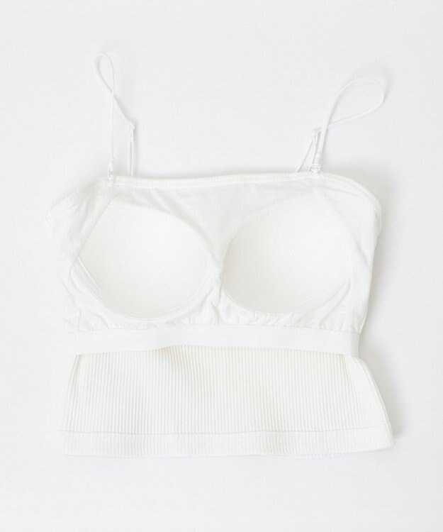 WEGO 【カップ付き】なちゅ盛れカップインショートキャミ オフホワイト