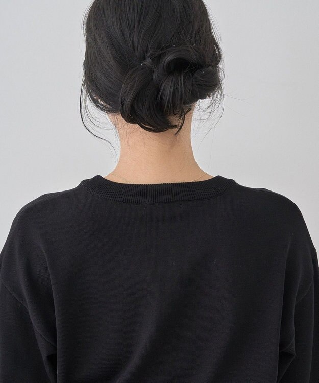 earth music&ecology チュールヘムニットプルオーバー Black