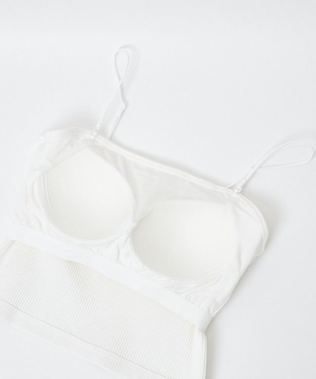 WEGO 【カップ付き】なちゅ盛れカップインショートキャミ オフホワイト