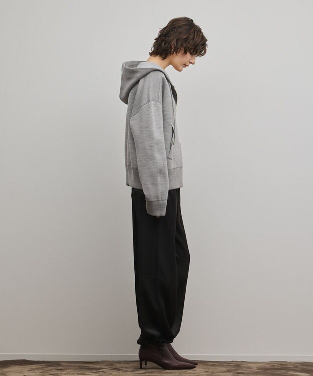 GRACE CONTINENTAL フォルムニットパーカー グレー