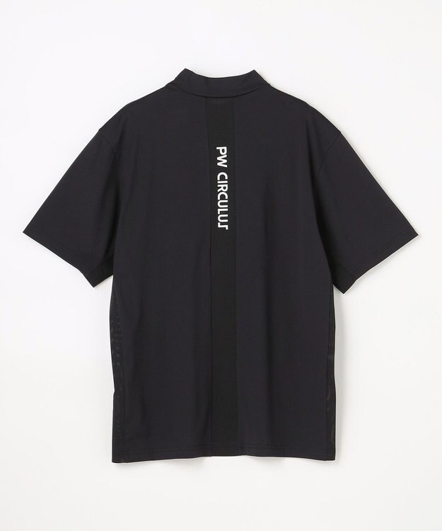PW CIRCULUS 【MEN】メッシュコンビ モックネック ゴルフ ブラック系