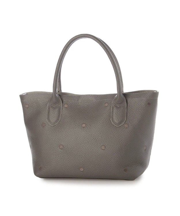 UNBILLION ペルケ perche / 牛革ドット刺繍2wayトートS GY