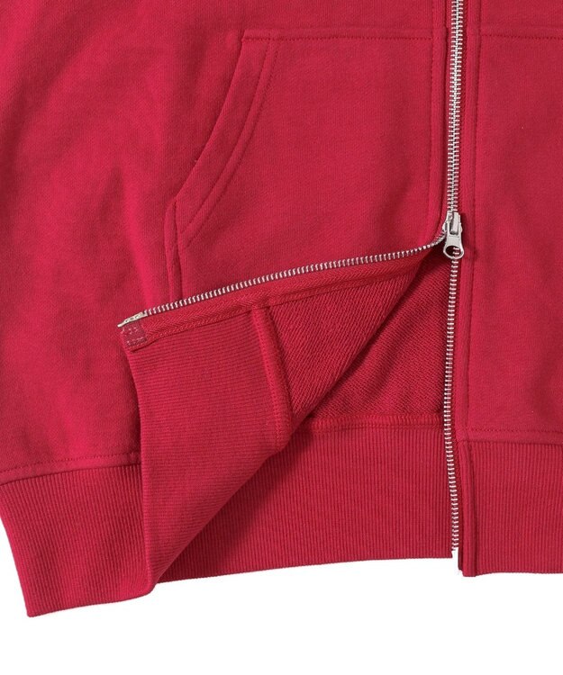 WEGO カレッジロゴビッグジップパーカー レッド