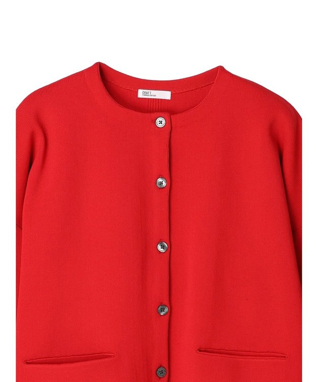 CRAFT STANDARD BOUTIQUE リサイクルポリエステルニットカーディガン Red