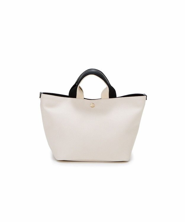 TOPKAPI 【Breath TOPKAPI】SCOTCH GRAIN スコッチグレイン プレーン 2トーンテープ ハンドル トートバッグ S クリーム