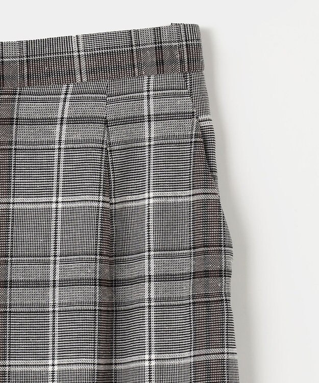 ANY 【ウエストゴム/ストレッチ】チェックタイトスカート ブラウン系