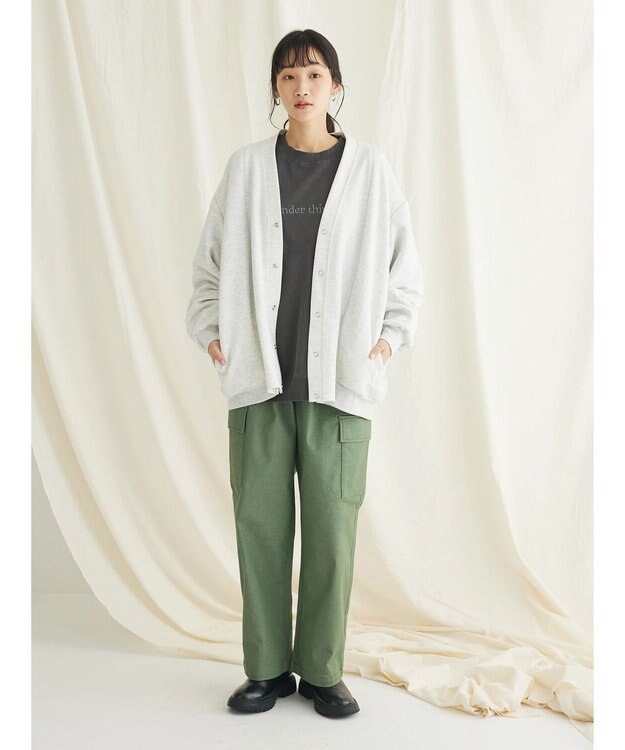 CRAFT STANDARD BOUTIQUE JQカット切り替えカーディガン2 Oatmeal