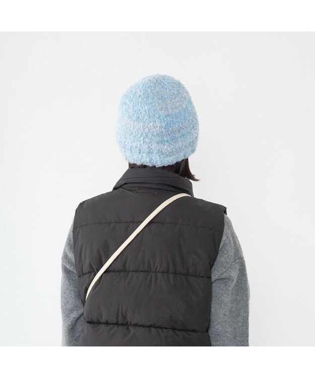 林八百吉商店 un chapeau MIXボアニット ブルー