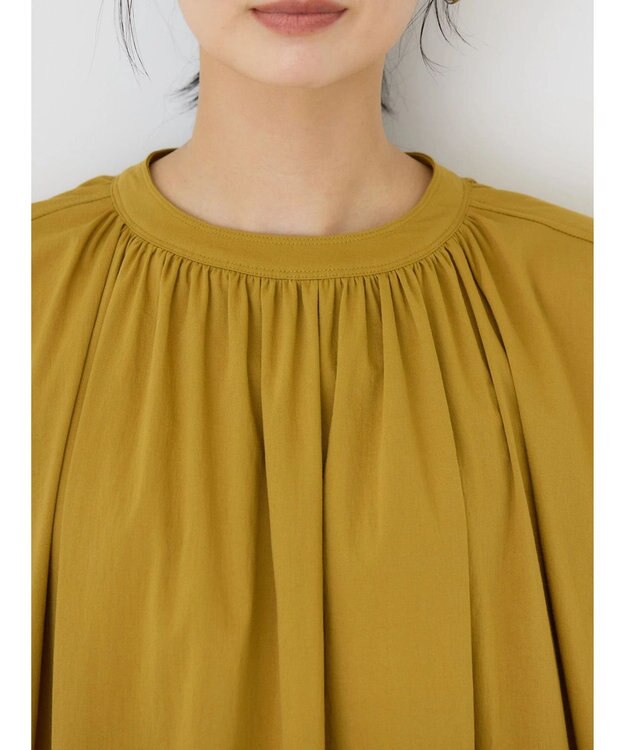 AMERICAN HOLIC 接触冷感丈違いフレンチスリーブワンピース Mustard