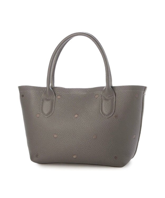 UNBILLION ペルケ perche / 牛革ドット刺繍2wayトートS GY