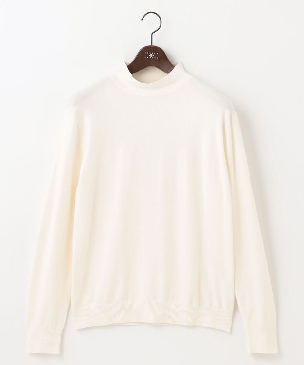 JOSEPH ABBOUD MOUNTAIN 【WEB限定・SPACE/チクチクしない/イージーケア/3シーズン対応】 SNOWYモックネックセーター ホワイト系
