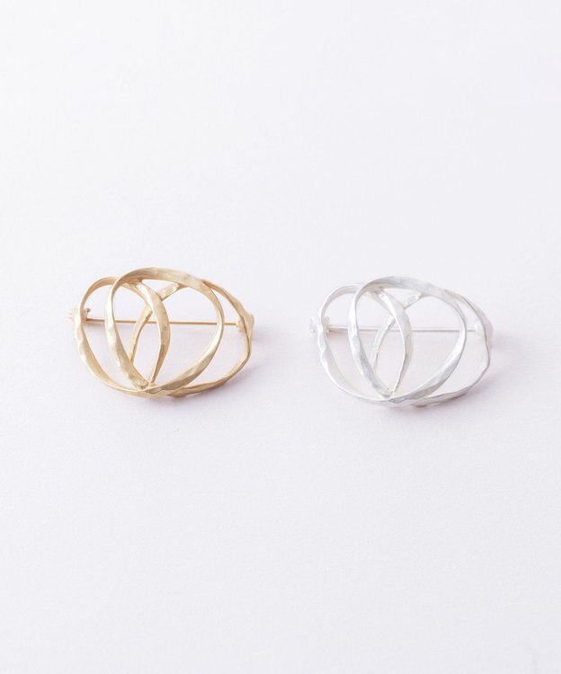 Pisceans スリーストランドブローチ マットゴールド