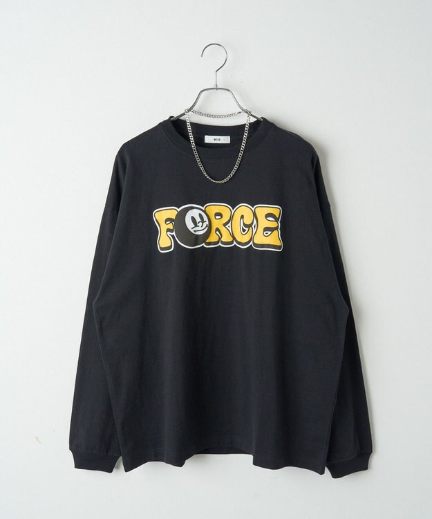 WEGO 【SETITEM】アクセ付きグラフィックロンT ブラックその他