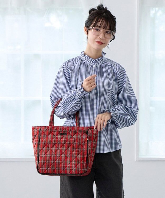 ROOTOTE 3618【自立・底板入り】EU.デリ.チェックキルト-C 02：レッド