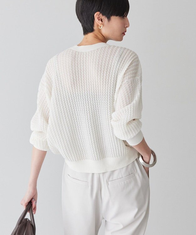 AMERICAN HOLIC 柄編みニットカーディガン Off White