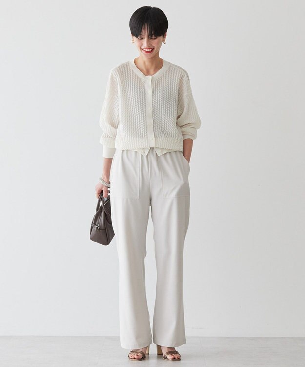 AMERICAN HOLIC 柄編みニットカーディガン Off White