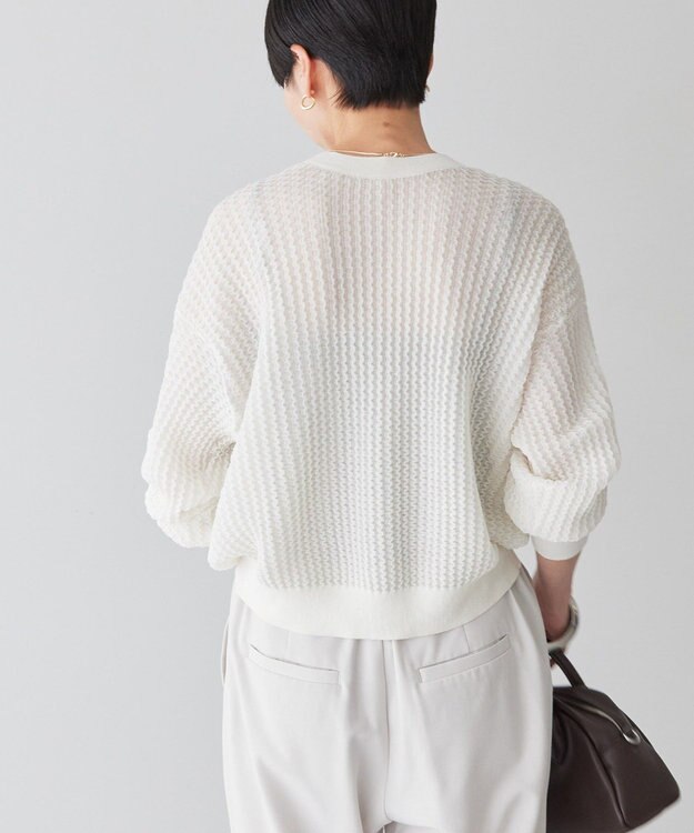 AMERICAN HOLIC 柄編みニットカーディガン Off White