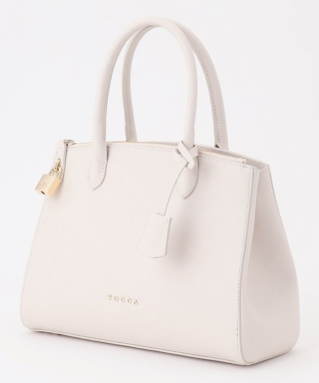 TOCCA HAPPY KEY LEATHERBAG レザーバッグ アイボリー系