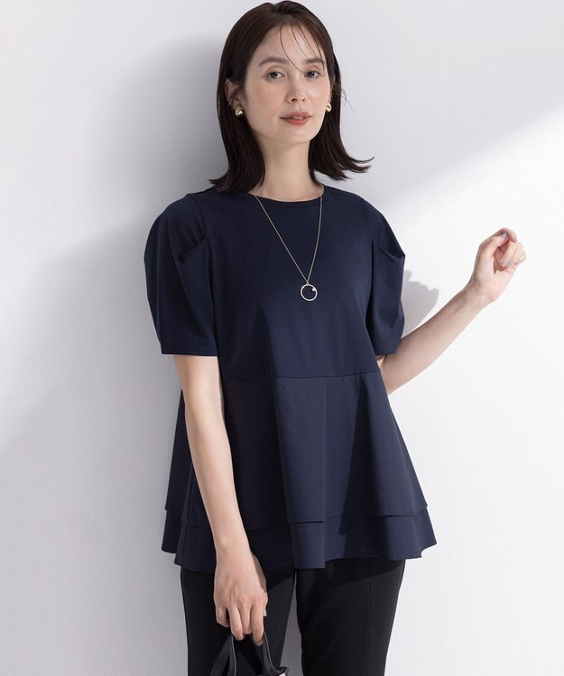 組曲 L シャツコンビティアード カットソー ネイビー系