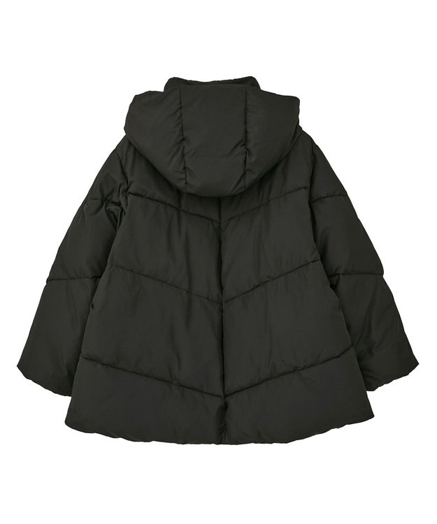 earth music&ecology 2WAYパファーブルゾン Black