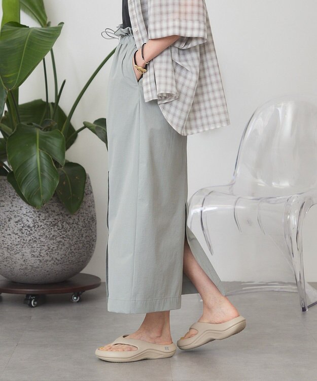 AMERICAN HOLIC 【マルチ機能】フロントボタンスカート Grayish Khaki