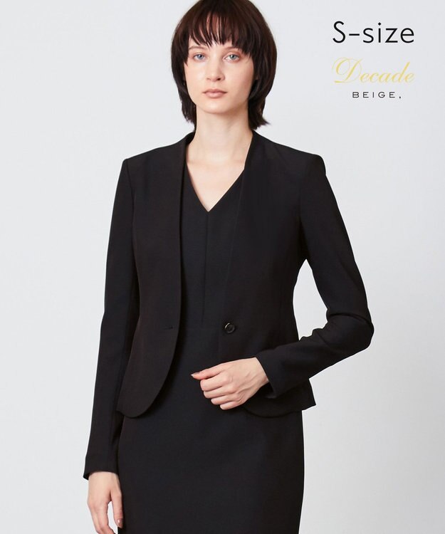 BEIGE， 【S-size】LUIZA / ノーカラージャケット Black