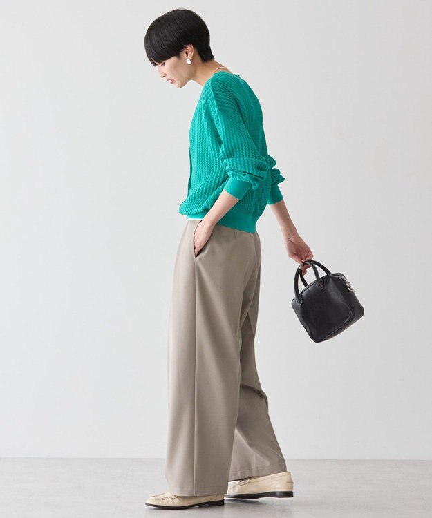 AMERICAN HOLIC 柄編みニットカーディガン Green