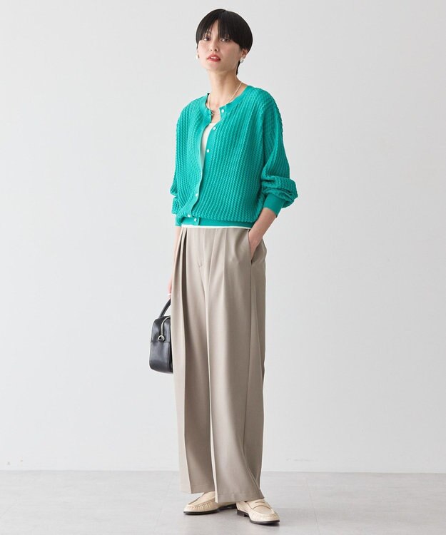 AMERICAN HOLIC 柄編みニットカーディガン Green