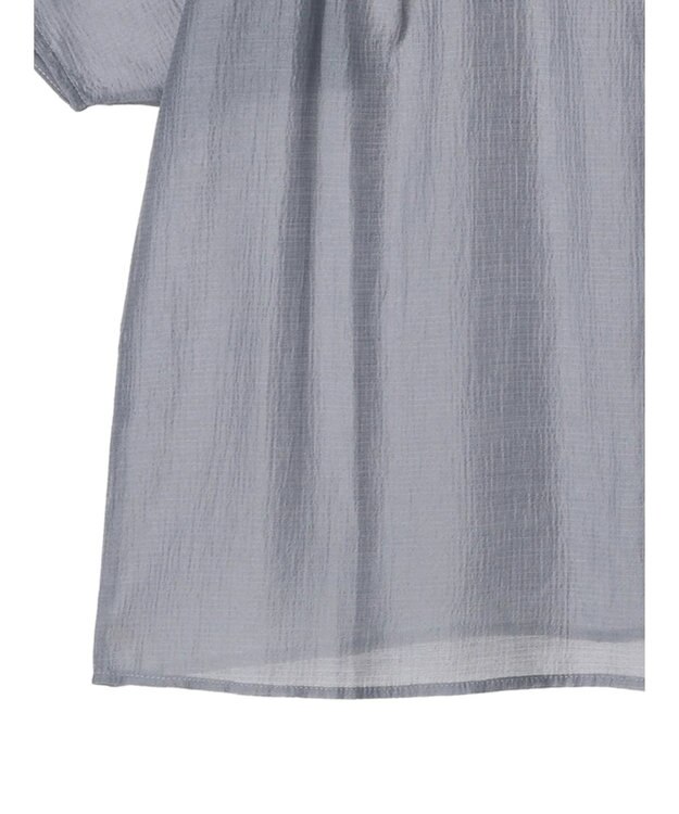 earth music&ecology バルーンスリーブブラウス Gray