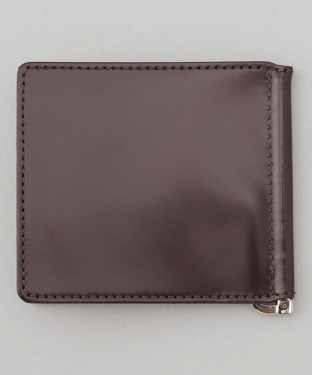 GOTAIRIKU 【希少コードバン】マネークリップ ダークブラウン系