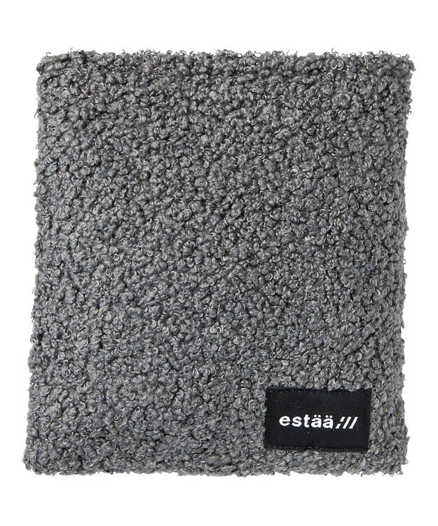 MOONBAT estaa ダウンマフラー 無地ボア／手洗い可／ポケッタブル チャコールグレー