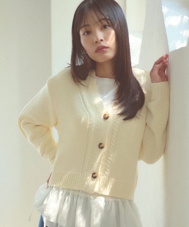 Feroux ゆるニット カーディガン アイボリー系