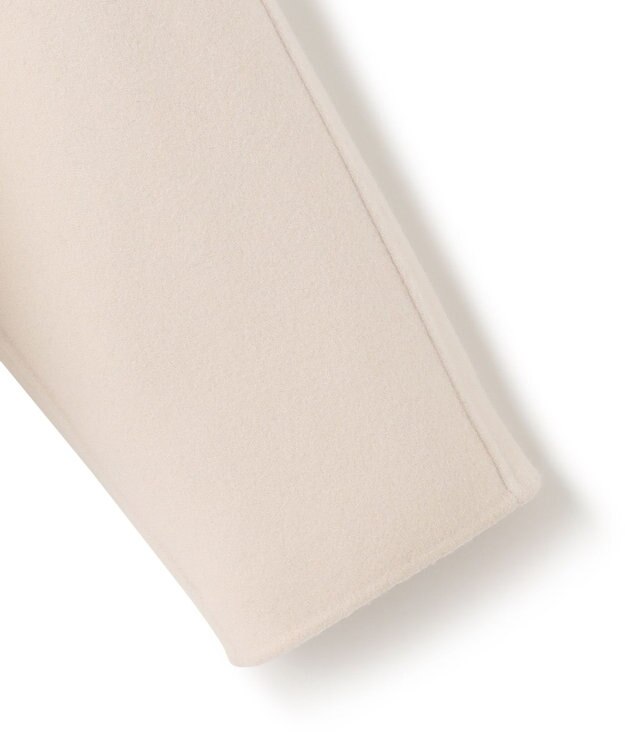 23区 ウールリバー ノーカラーコート ベージュ系