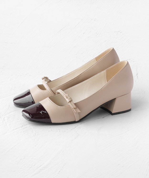 TOCCA RIBBON CROSSING PUMPS メリージェーン パンプス ベージュ系