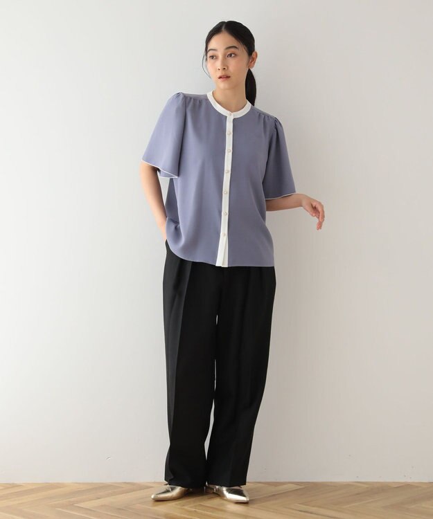 Green Parks ・ＥＬＥＮＣＡＲＥ　ＤＵＥ　バイカラーブラウス Off White