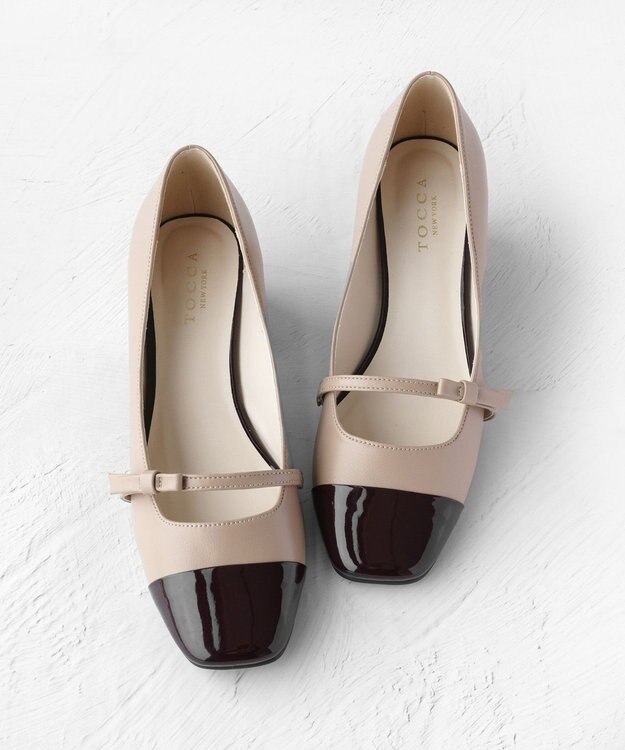 TOCCA RIBBON CROSSING PUMPS メリージェーン パンプス ベージュ系