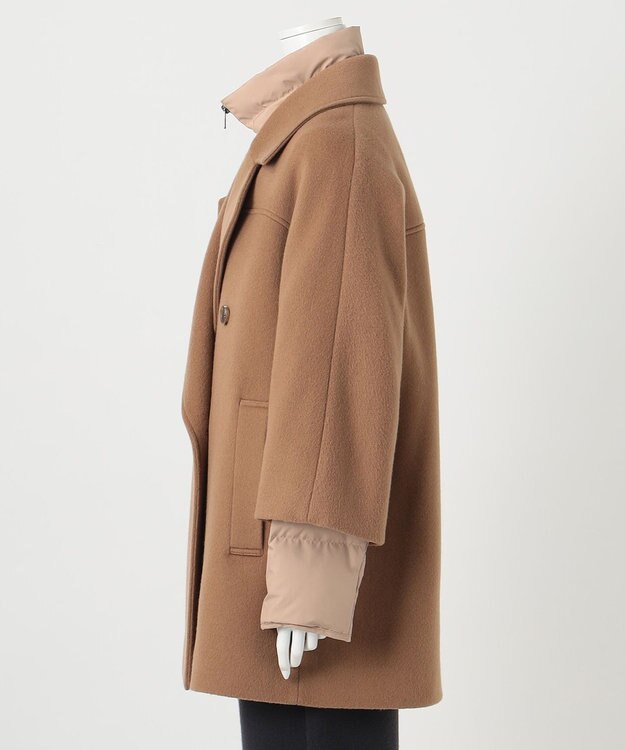 23区 L 【エステータ】ウールカシミヤ＆LIMONTAダウン コート キャメル系