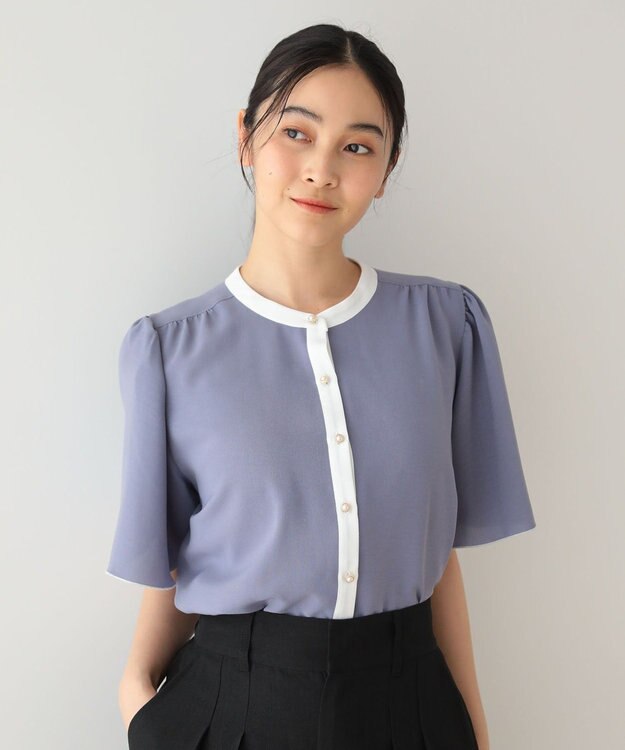 Green Parks ・ＥＬＥＮＣＡＲＥ　ＤＵＥ　バイカラーブラウス Off White