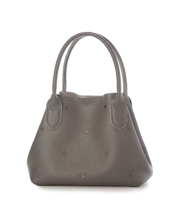 UNBILLION ペルケ perche / 牛革ドット刺繍2wayトートS GY