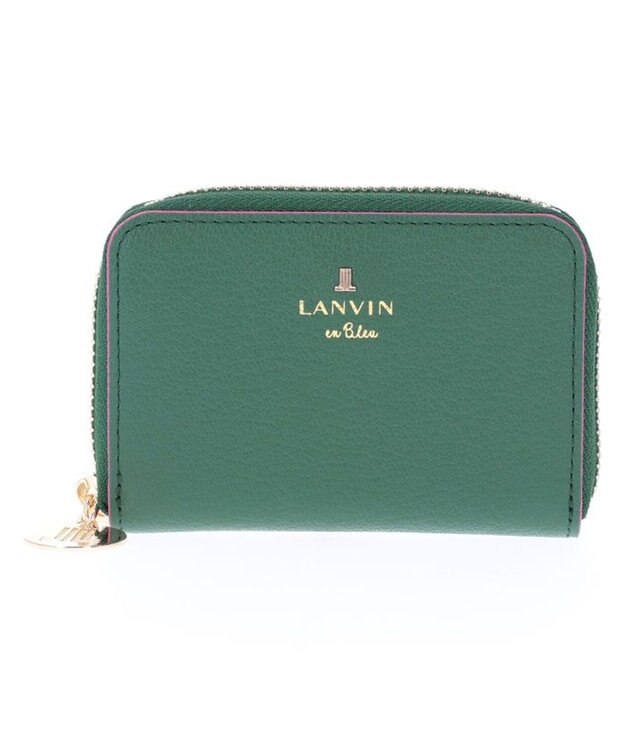 LANVIN en Bleu リム カードケース ダークグリーン