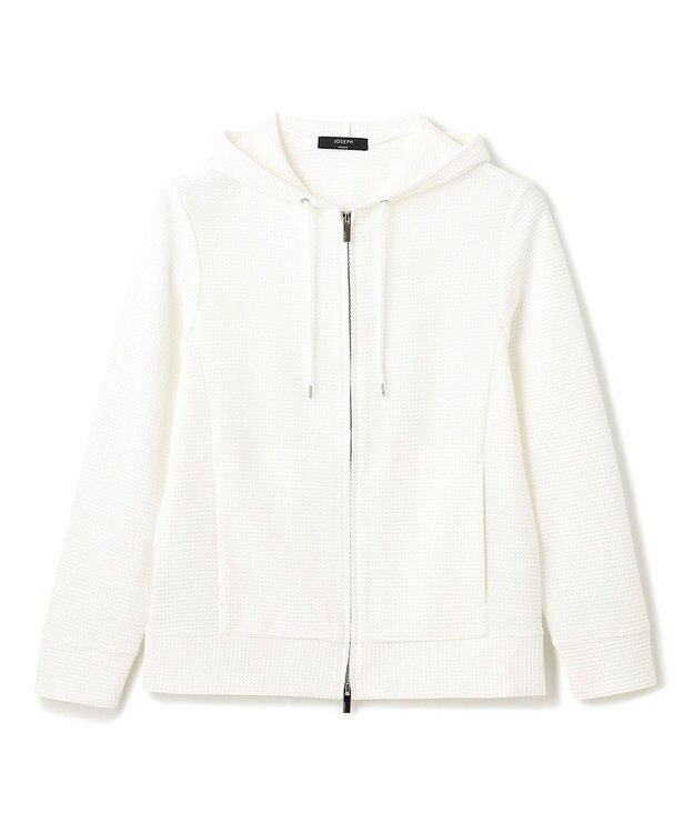 JOSEPH HOMME 新色追加【オリジナル素材/シワになりにくい】ライトタックジャージー ジップアップパーカー ホワイト系