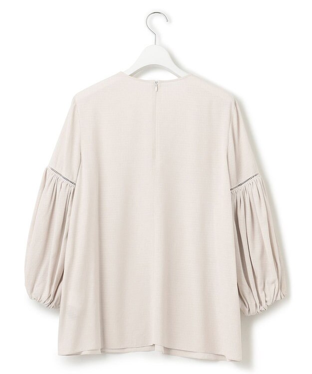 23区 【洗える】ドレープドビークロス バルーンスリーブ ブラウス アイボリー系