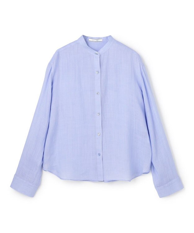 BEIGE， HALITE / リネンシアー オーバーサイズシャツ Sax