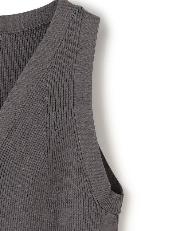 uncrave リブニット 2WAYタンクトップ スレート